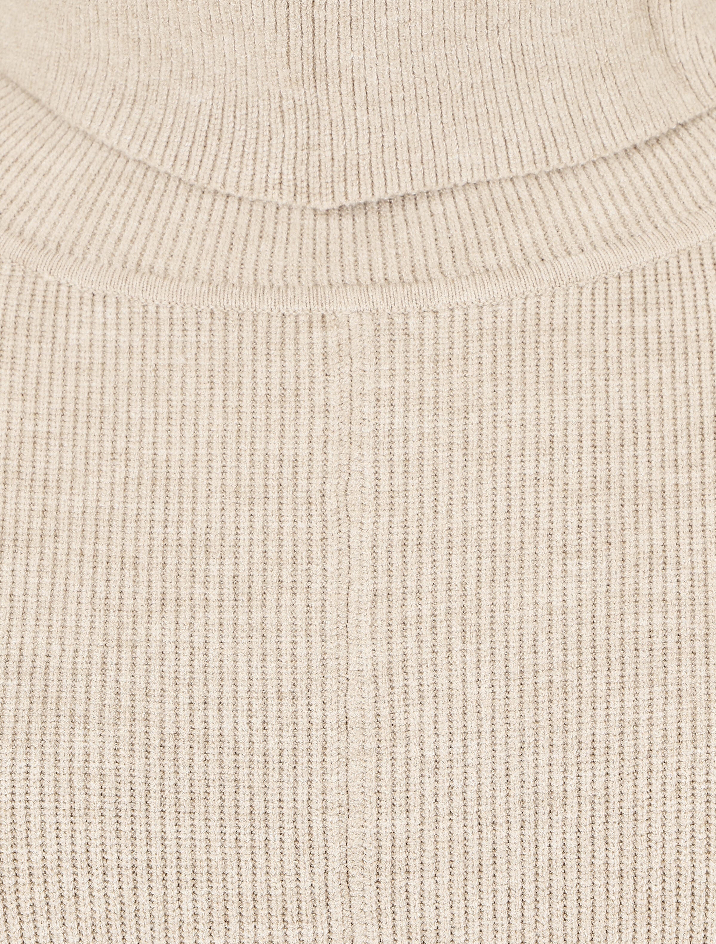 Pull col roulé oversize - Beige - 3