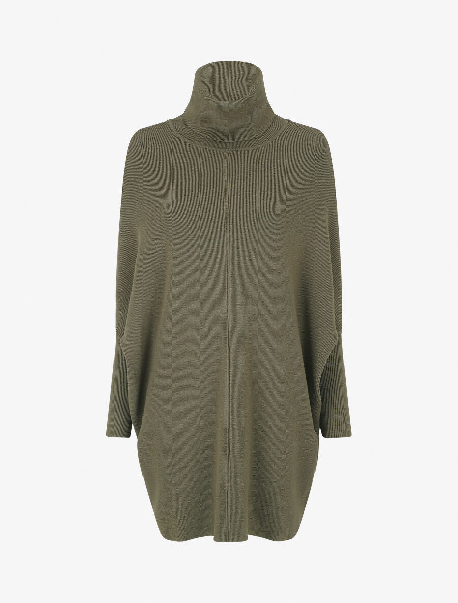 Pull col roulé oversize - Kaki - 1
