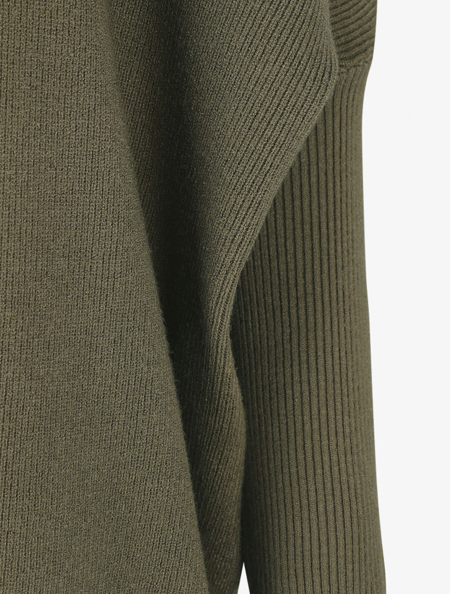 Pull col roulé oversize - Kaki - 3