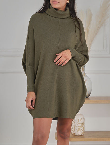 Pull col roulé oversize - Kaki - 4