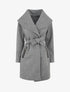 Manteau à col châle - Gris chiné - 1