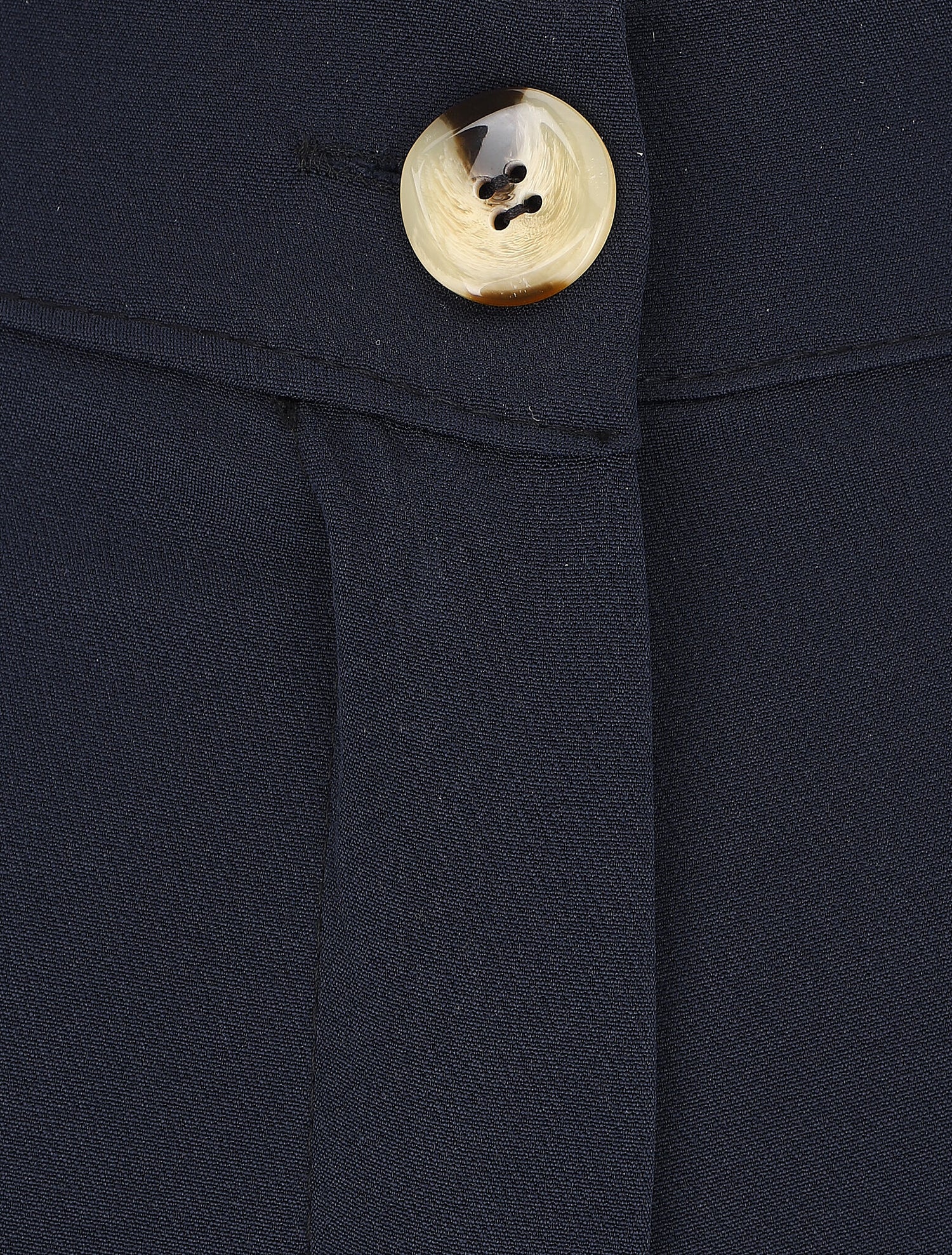 Pantalon classique à taille élastiquée - Marine - 3