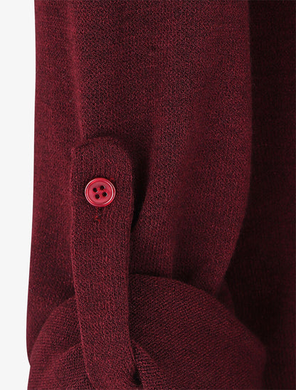 Pull ample uni col V - Prune - 3