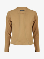 Veste courte à col cranté - Camel - 1