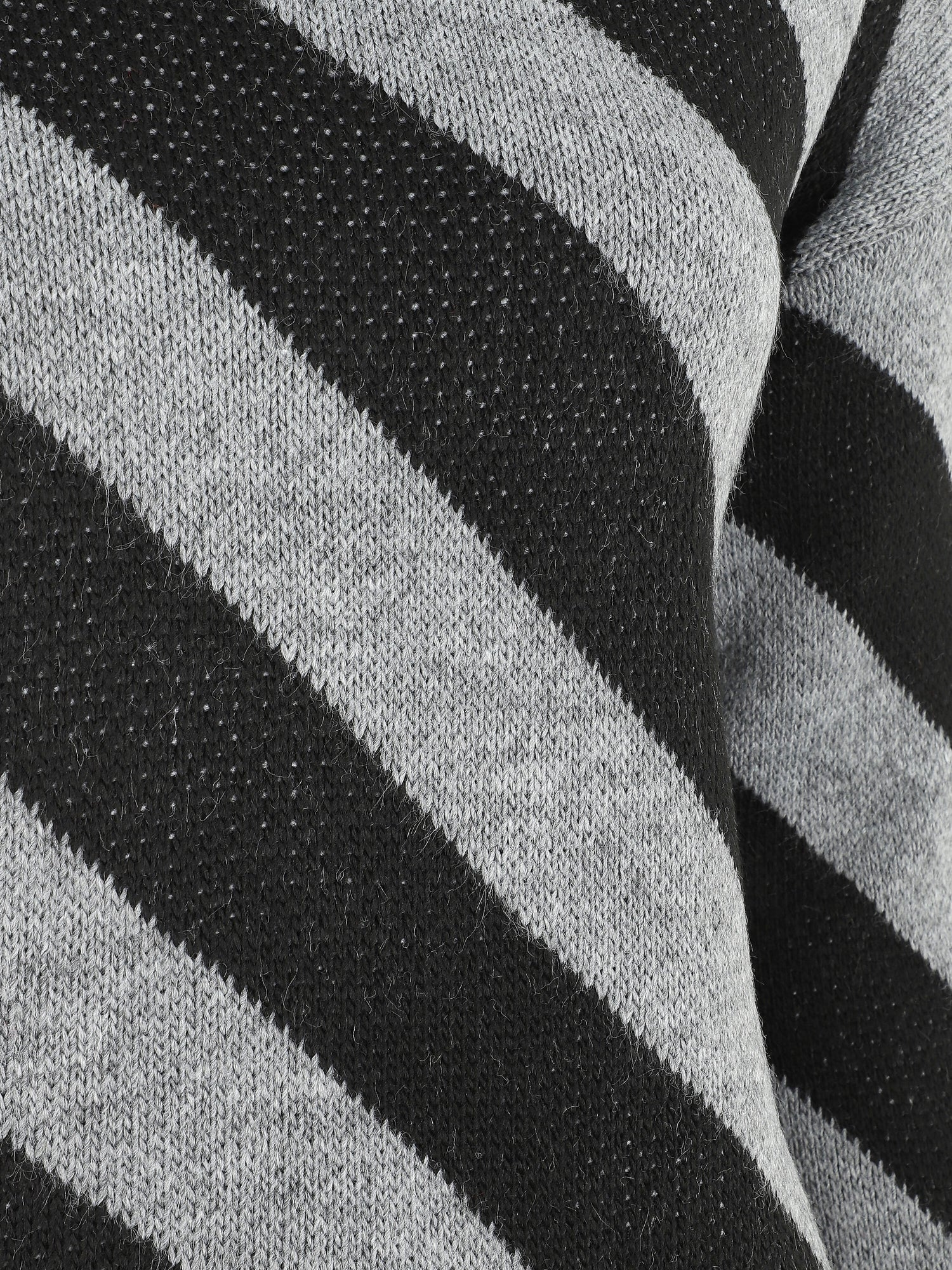 Pull col roulé rayé - Gris - 3