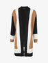 Gilet long rayé - Noir - 5