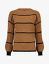 Pull en maille à imprimé rayures - Camel - 1