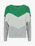 Pull droit à motif V - Vert - 5
