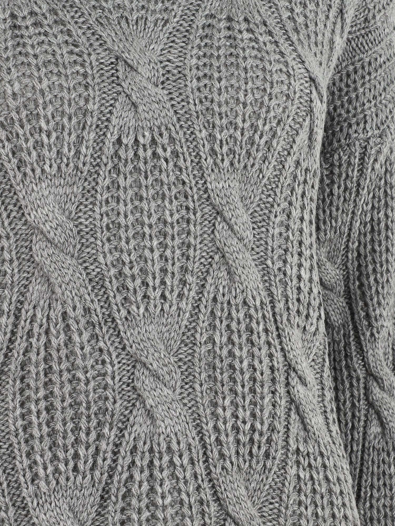 Pull en maille à col roulé - Gris - 3