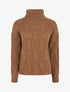 Pull en maille à col roulé - Camel - 1