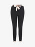 Pantalon à bords à revers imprimé foulard - Blanc - 1