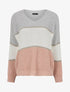Pull à motif rayé irisé - Rose - 1