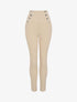 Pantalon à pont coupe slim - Beige - 4