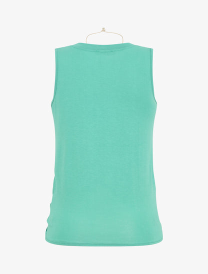 Top sans manches avec noeud - Turquoise - 2