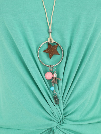 Top sans manches avec noeud - Turquoise - 3