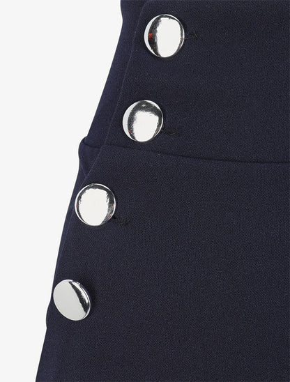 Short à pont taille empire - Marine - 3