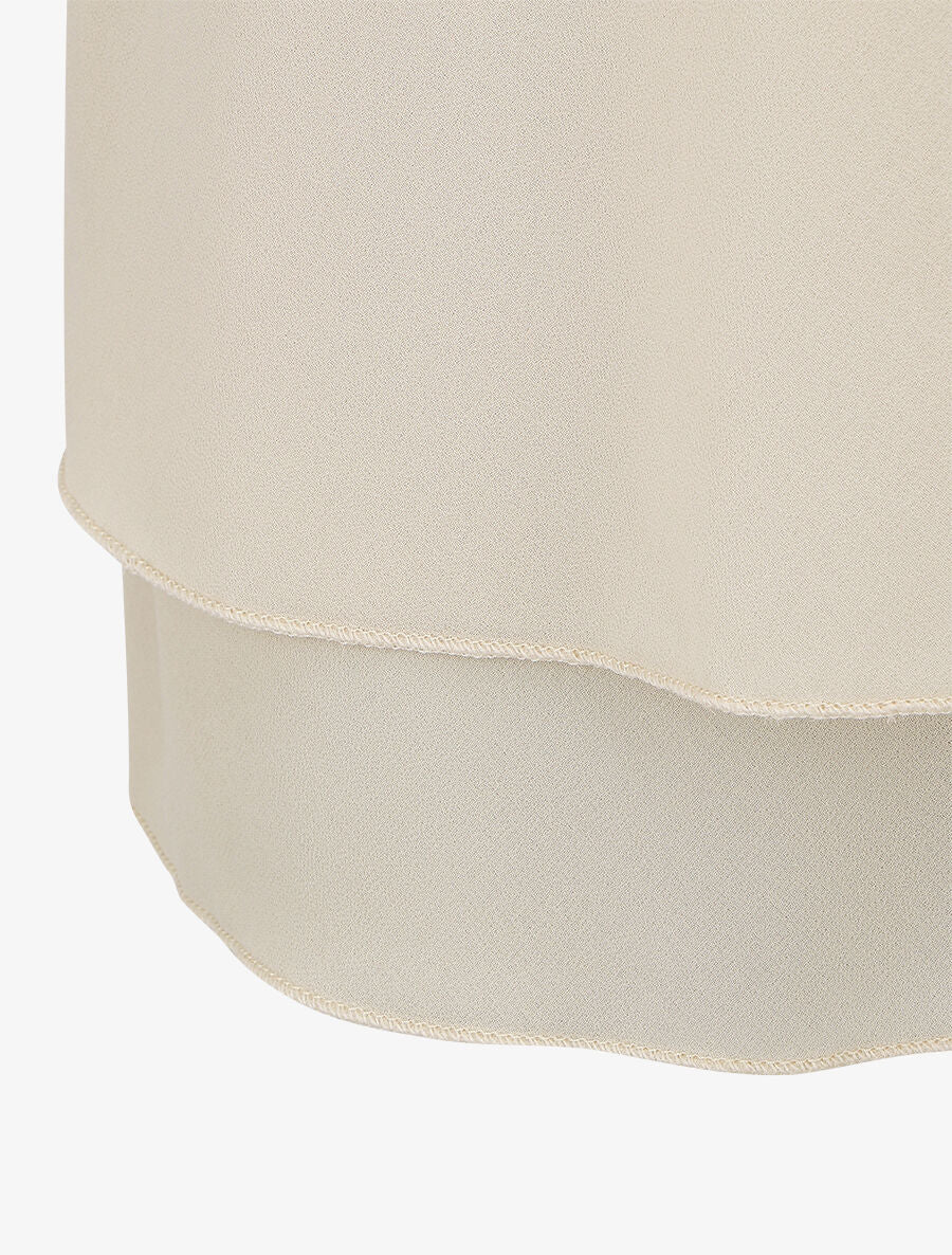 Top uni en voiles superposés - Beige - 3