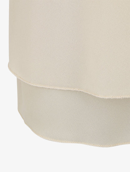 Top uni en voiles superposés - Beige - 3