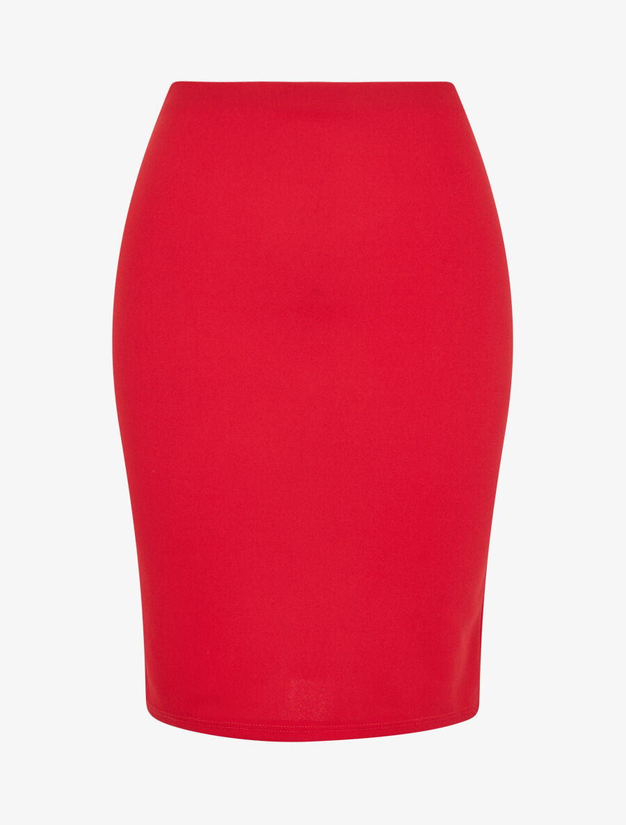 Jupe crayon classique - Rouge - 4