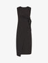 Robe style portefeuille et bord fendu - Noir - 1