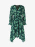 Robe élastiquée à imprimé fleuri - Vert - 5