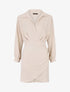 Robe courte élastiquée - Beige - 1