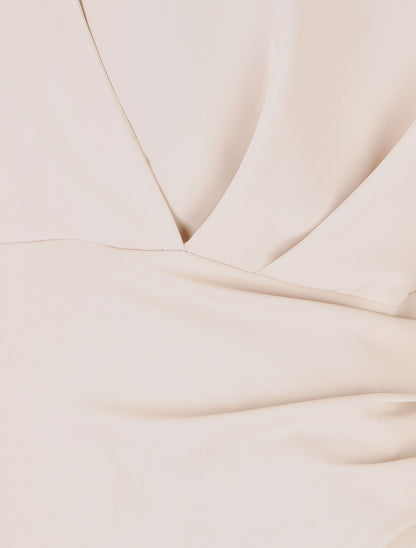 Robe courte élastiquée - Beige - 3