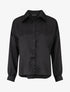 Blouse unie oversize effet satiné - Noir - 1