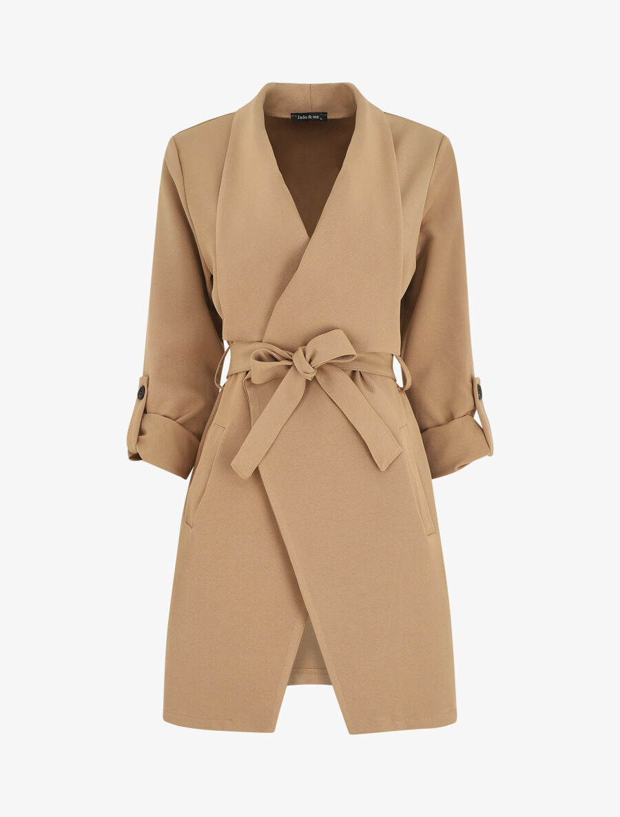 Trench droit mi-long - Camel - 1