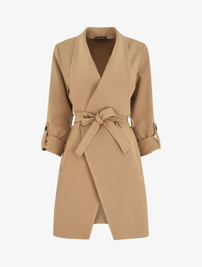 Trench droit mi-long - Camel - 1