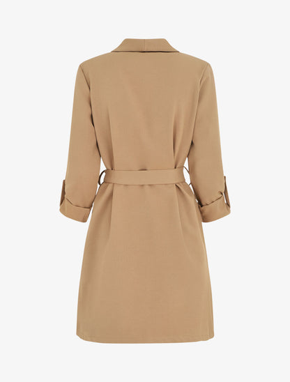 Trench droit mi-long - Camel - 2