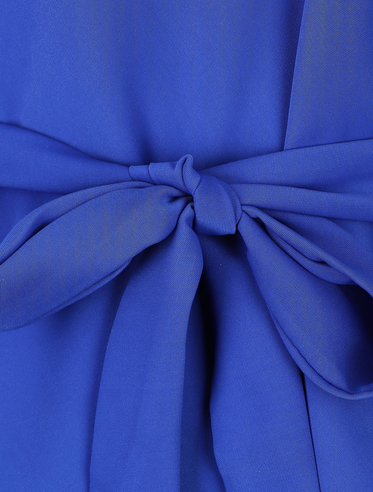 Blouse cache-coeur à base asymétrique - Bleu roi - 3