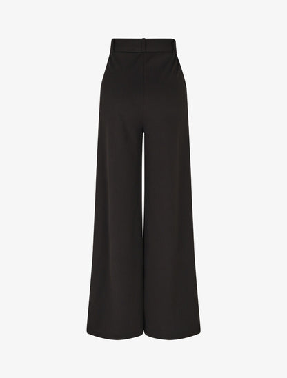Pantalon long ample à détail bijoux - Noir - 2