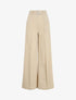 Pantalon long ample à détail bijoux - Beige - 5