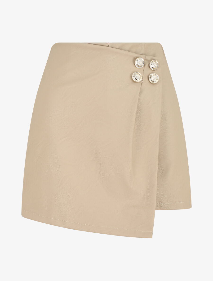 Short en simili style portefeuille - Beige - 1