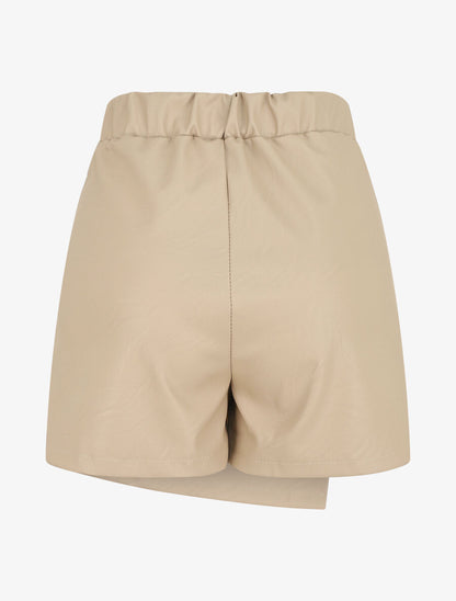 Short en simili style portefeuille - Beige - 2