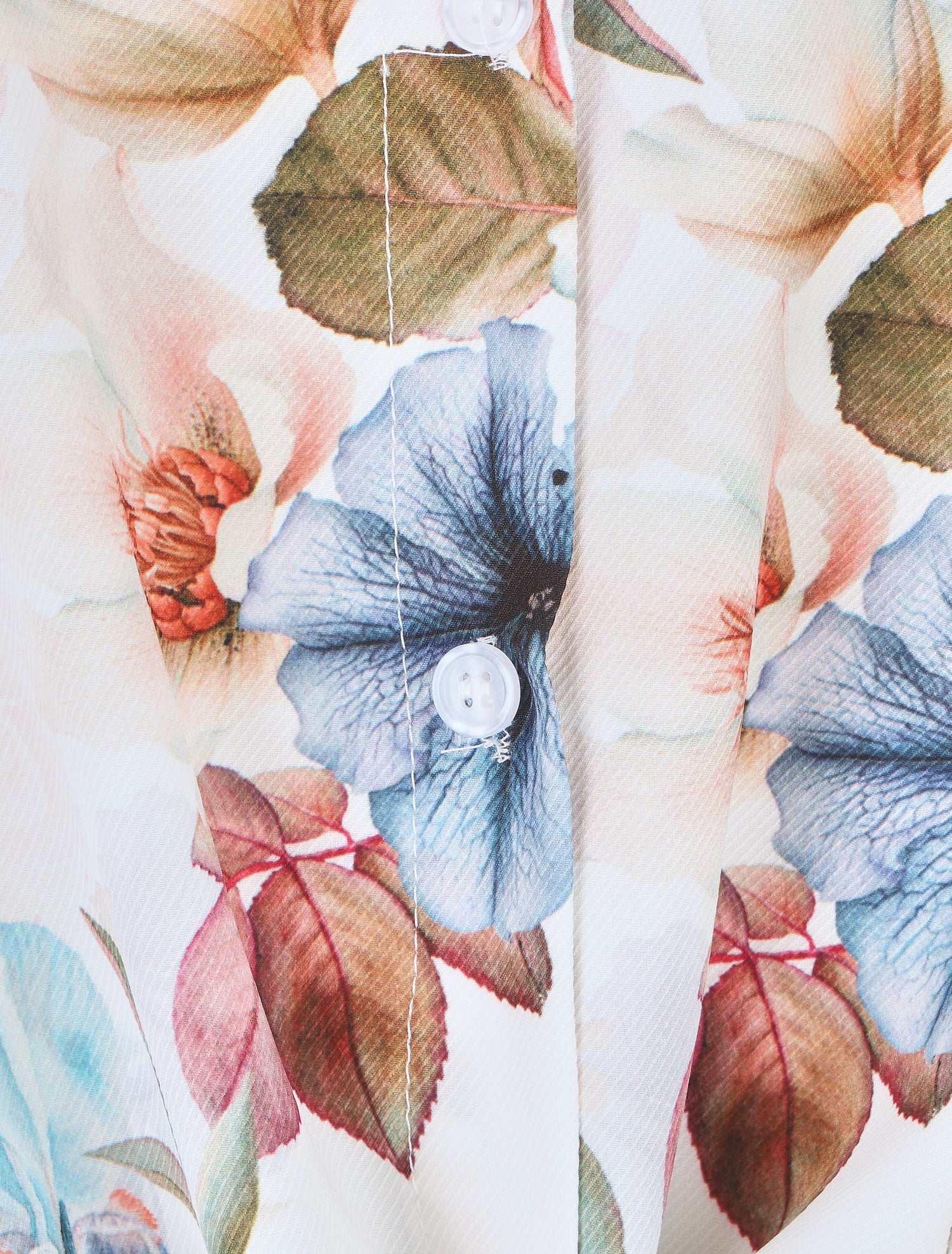 Blouse à nouer imprimé fleuri - Blanc - 3