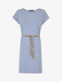Robe à rayures coupe droite - Bleu - 1
