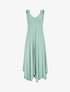 Robe longue unie coupe droite - Vert d&