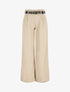 Pantalon fluide ceinturée - Beige - 5