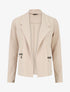 Blazer fluide uni à poches zippées - Beige - 1