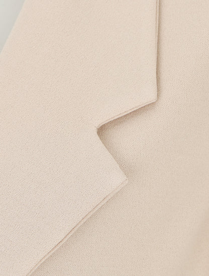 Blazer fluide uni à poches zippées - Beige - 3