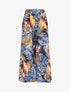 Pantalon ample imprimé tropical - Bleu - 1