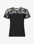 Top uni et dentelle - Noir - 6