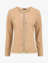 Veste droite boutonnée unie - Camel - 1