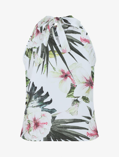 Top sans manches imprimé tropical - Vert - 2