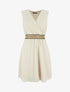 Robe sans manches taille élastiquée irisée - Beige - 5