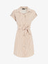 Robe chemise imprimé rayures - Camel - 1