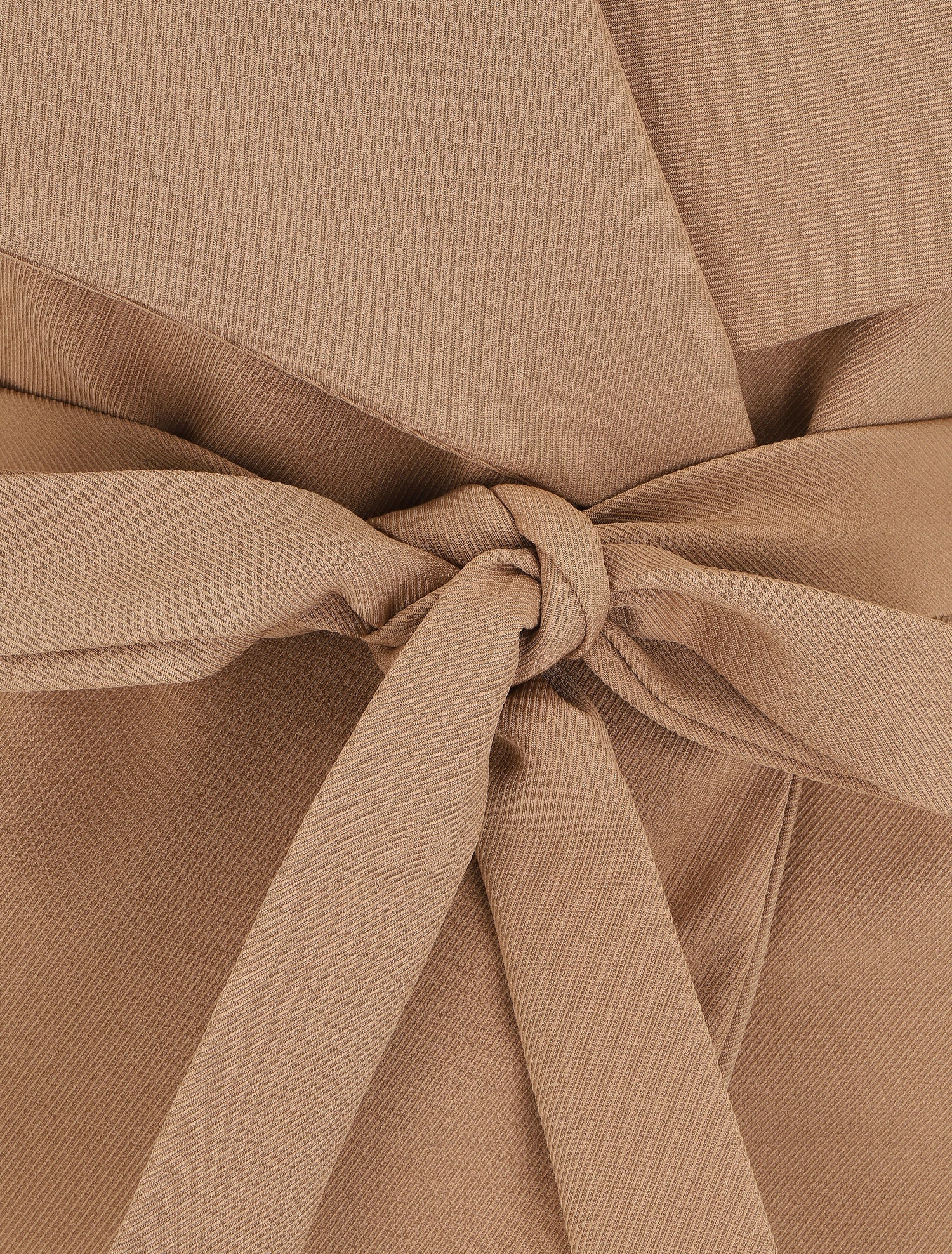 Veste mi-longue col cascade - Taupe - 3