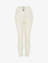 Pantalon ciré slim taille haute - Beige - 5